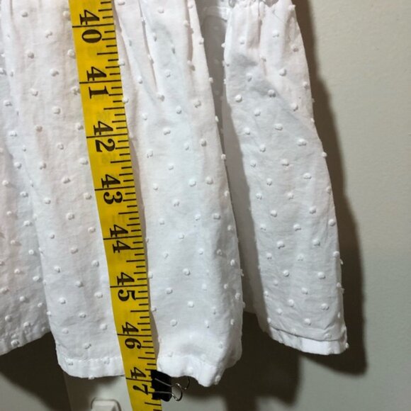 Hill House nap dress womens L white Swiss dot tiered maxi dress ruched bodice - Picture 4 of 11